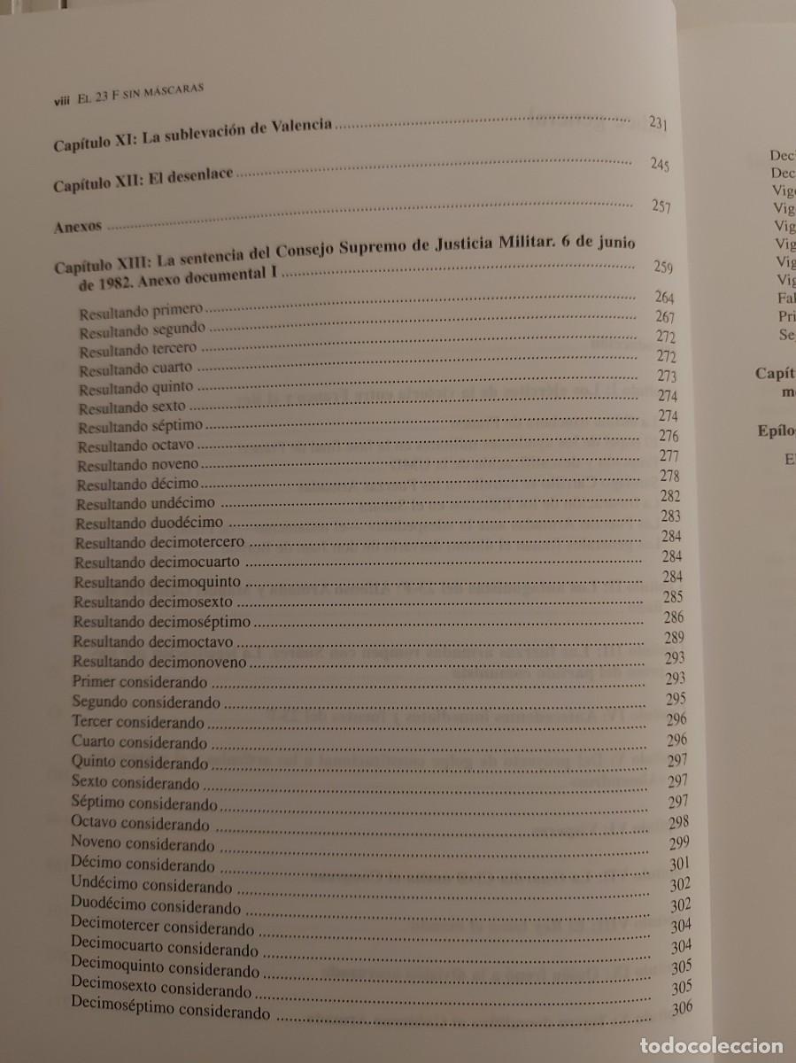 Libros de segunda mano: Ricardo de la Cierva. El 23 F sin m&aacute;scaras. - Foto 4