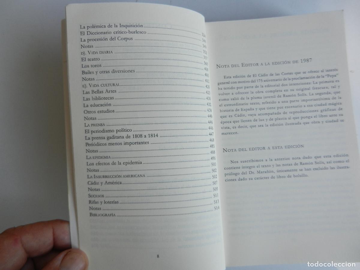 Libros de segunda mano: EL C&Aacute;DIZ DE LAS CORTES - RAM&Oacute;N SOL&Iacute;S - S&Iacute;LEX 2000. - Foto 5