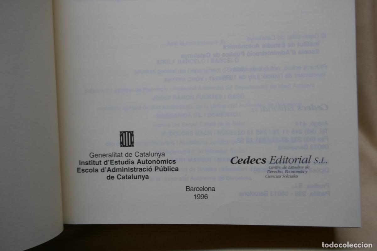 Libros de segunda mano: LEGISLACI&Oacute; T&Eacute;MATICA, 10 - CODI DE LEGISLACI&Oacute; SECTORIAL DE CATALUNYA (EN CATALAN) - Foto 7