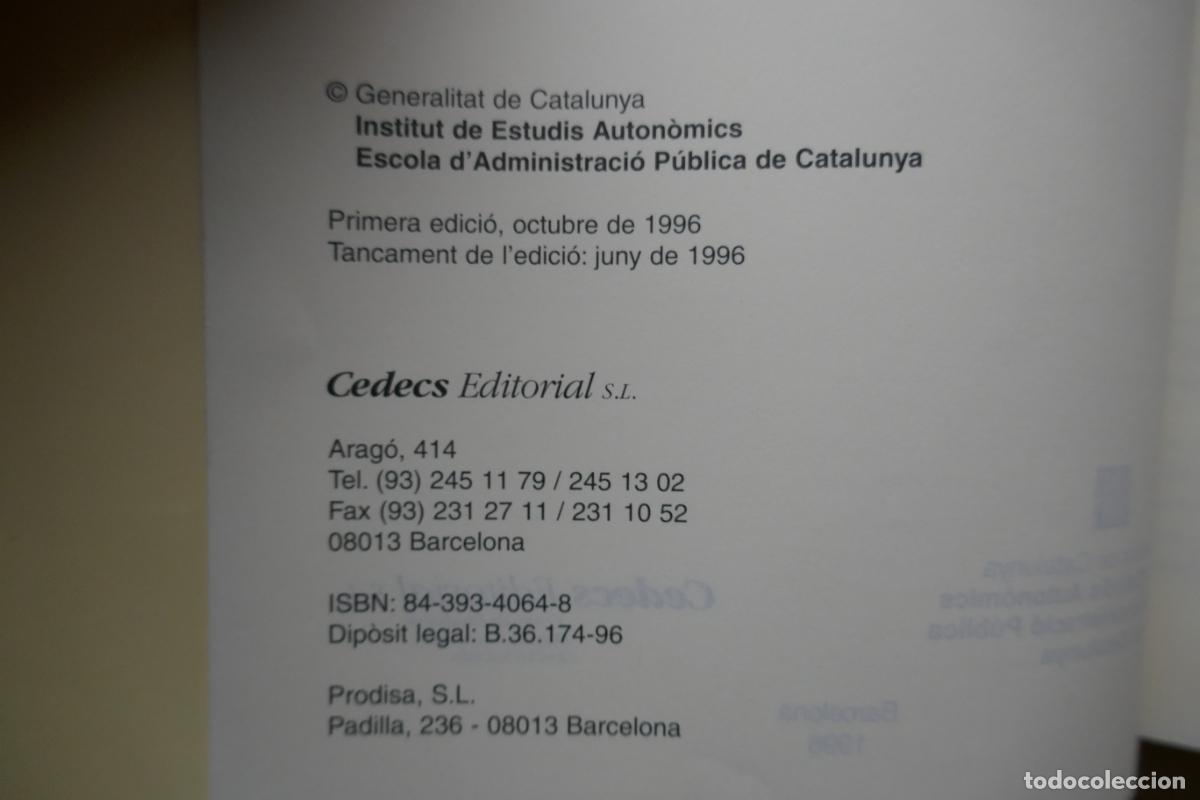 Libros de segunda mano: LEGISLACI&Oacute; T&Eacute;MATICA, 10 - CODI DE LEGISLACI&Oacute; SECTORIAL DE CATALUNYA (EN CATALAN) - Foto 8