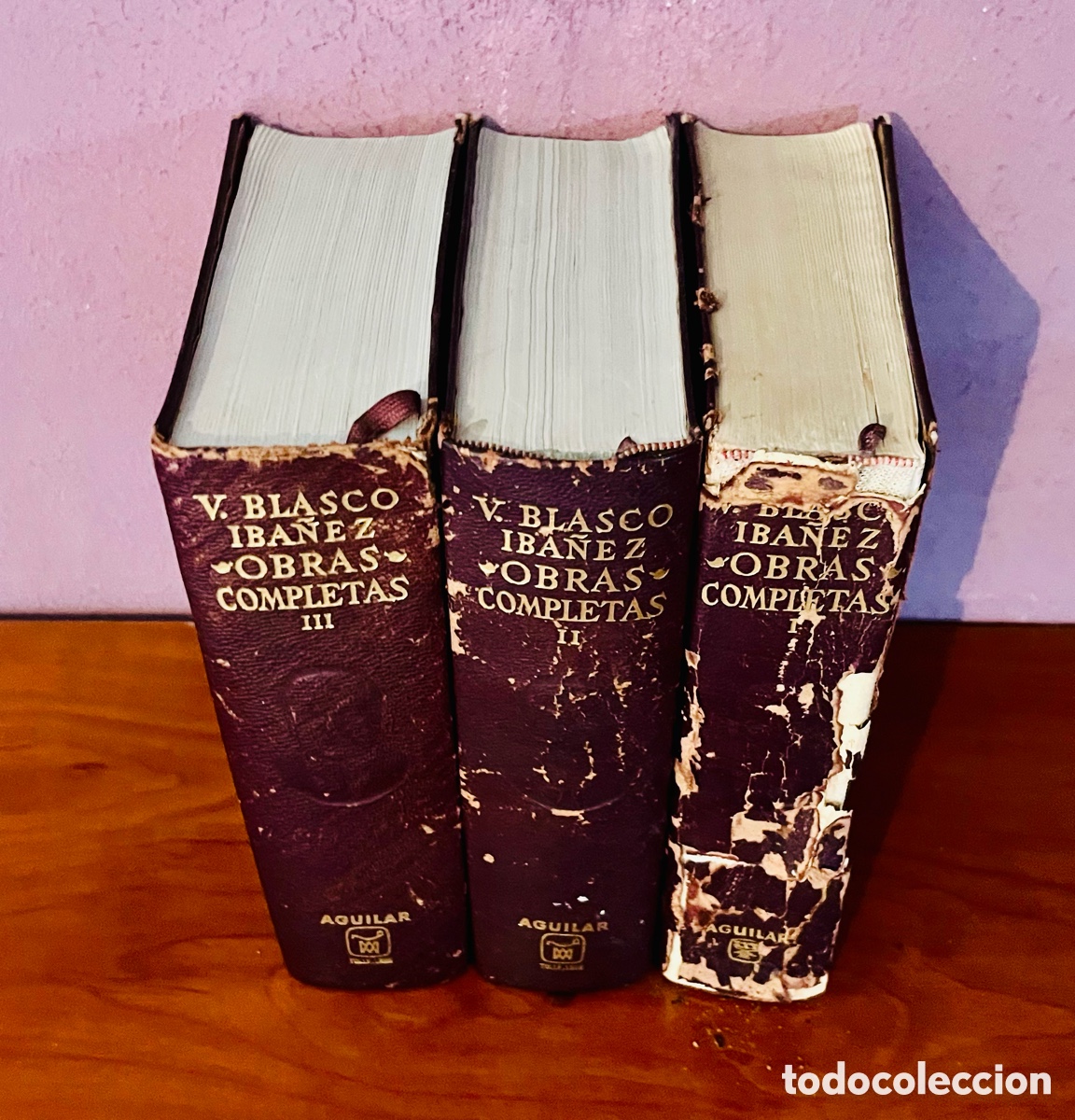 Libros de segunda mano: V BLASCO IB&Aacute;&Ntilde;EZ, 3 TOMOS COMPLETA, (M AGUILAR EDITOR) - Foto 2
