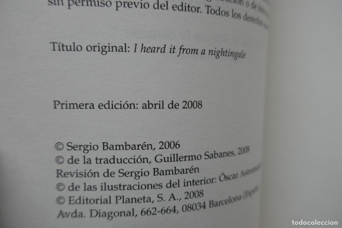 Libros de segunda mano: Sergio Bambar&eacute;n - La m&uacute;sica del silencio. - Foto 8
