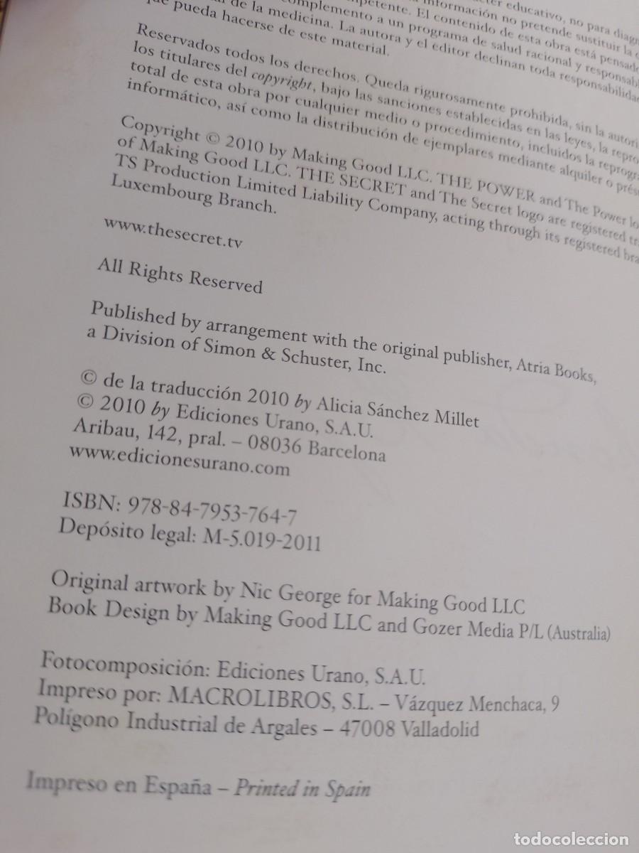 Libros de segunda mano: SECRET.EL PODER.. EDITORIAL URANO - Foto 4