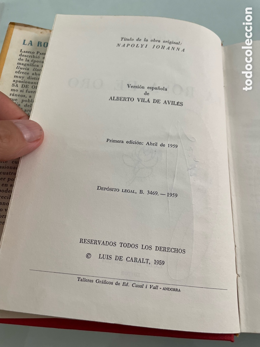 Libros de segunda mano: La rosa de oro. Laszlo Passuth. 1&ordf; ed. 1959. Tapa dura. - Foto 7