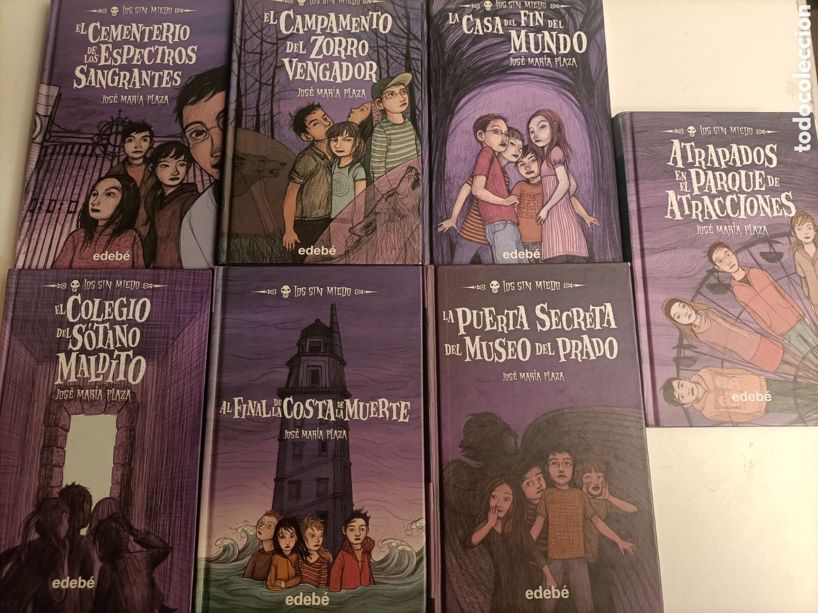Libros de segunda mano: Lote 7 tomos Los sin miedo. Jos&eacute; Mar&iacute;a plaza. Al final de la Costa de la muerte atrapados en el parq