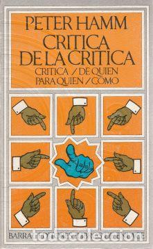 Libros de segunda mano: Cr&iacute;tica de la cr&iacute;tica - Peter Hamm - Foto 1