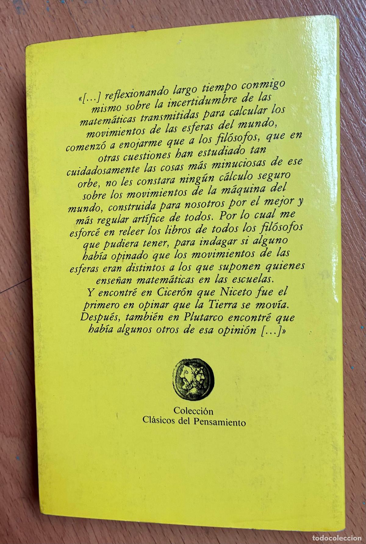 Libros de segunda mano: SOBRE LAS REVOLUCIONES, NICOLAS COPERNICO, Tecnos - Foto 2