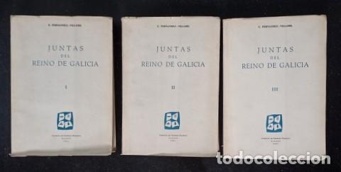Gebrauchte B&uuml;cher: FERNANDEZ-VILLAMIL, E: JUNTAS DEL REINO DE GALICIA. 3 vol&uacute;menes