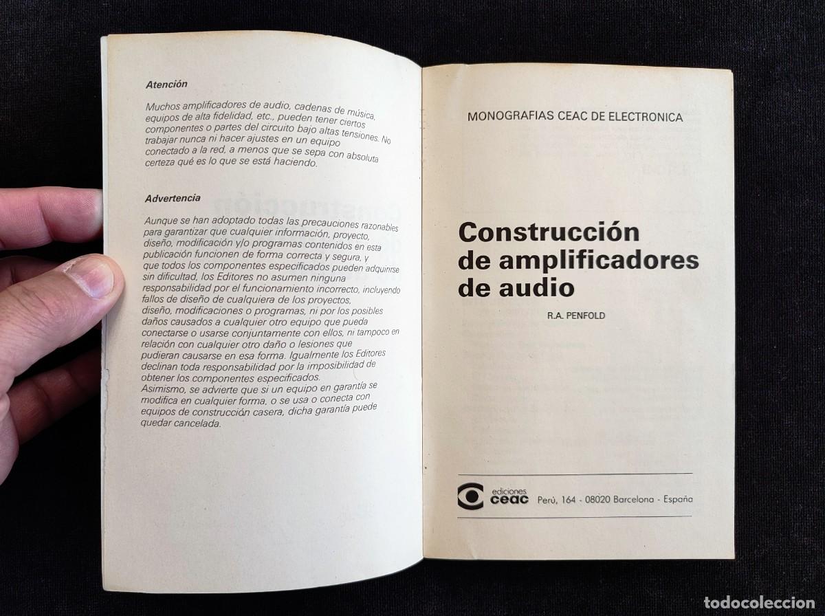 Libros de segunda mano: CONSTRUCCI&Oacute;N DE AMPLIFICADORES DE AUDIO, R.A. PENFOLD. CEAC, 1989 - Foto 4