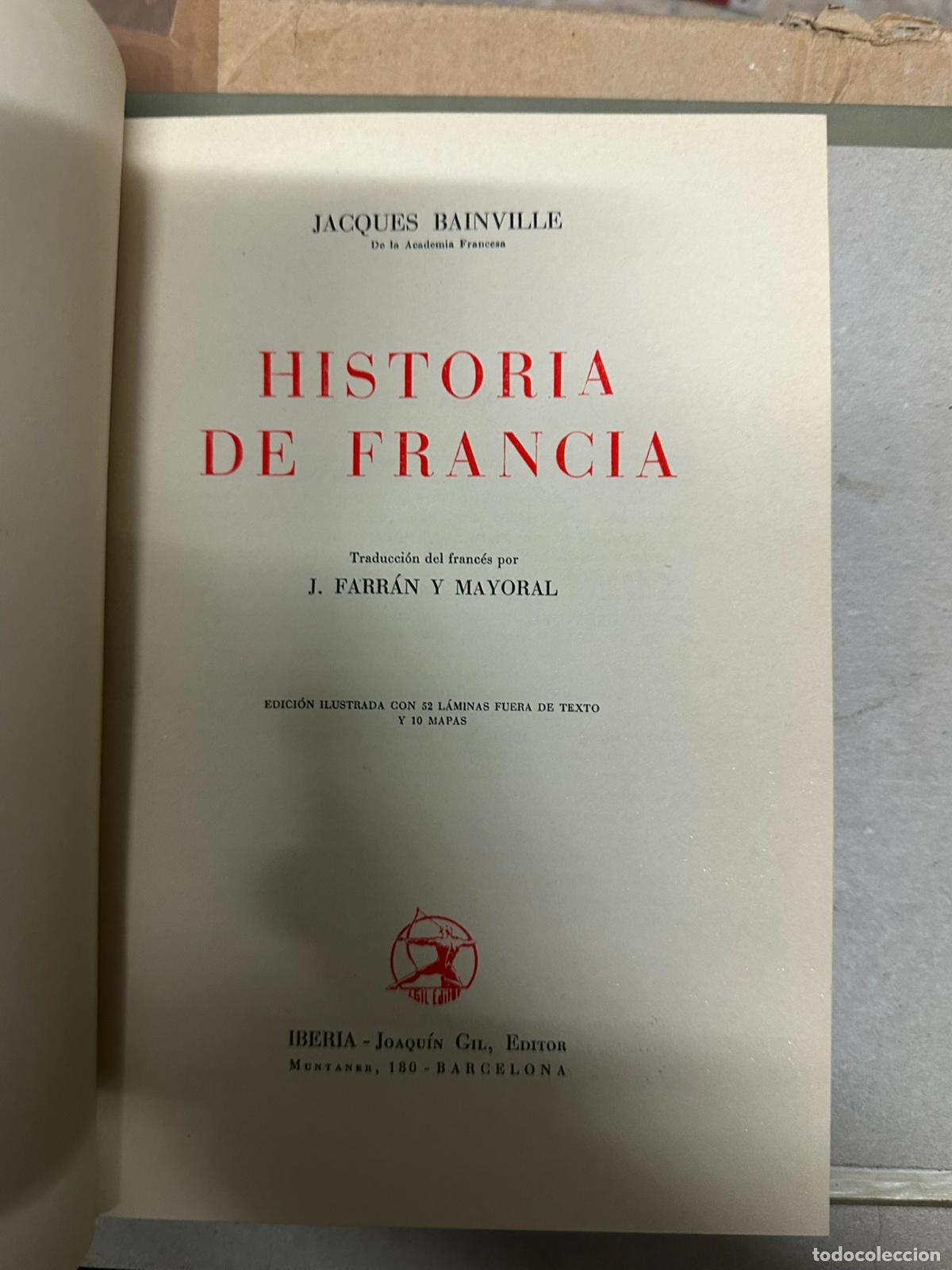 Libros de segunda mano: HISTORIA DE FRANCIA. JACQUES BAINVILLE - Foto 2