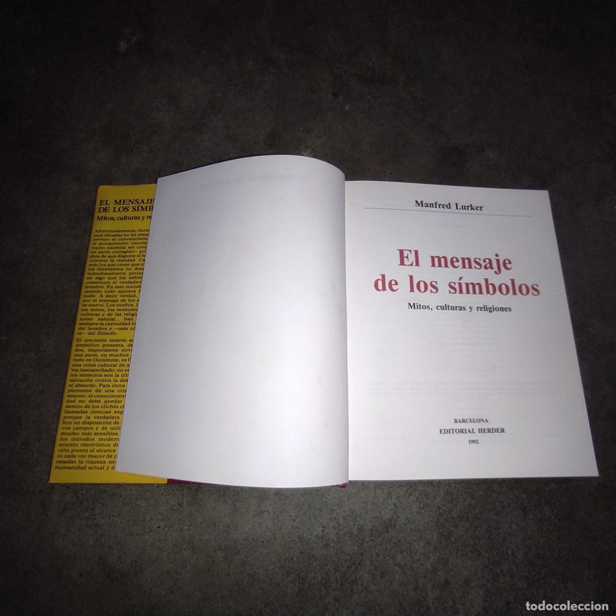Libros de segunda mano: El mensaje de los simbolos, Manfred Lurker - Foto 3