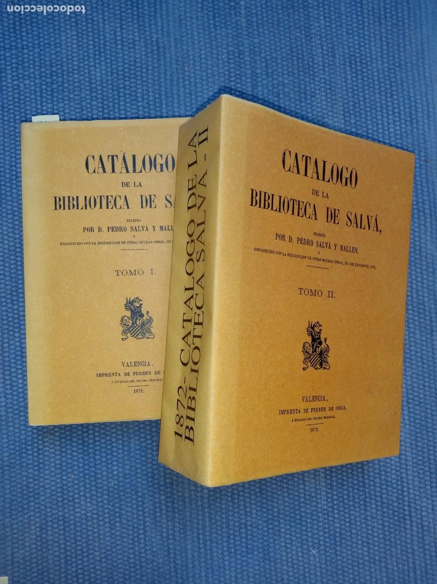 Libros de segunda mano: Cat&aacute;logo de la biblioteca de Salv&aacute; - Bibliofilia . - Foto 1