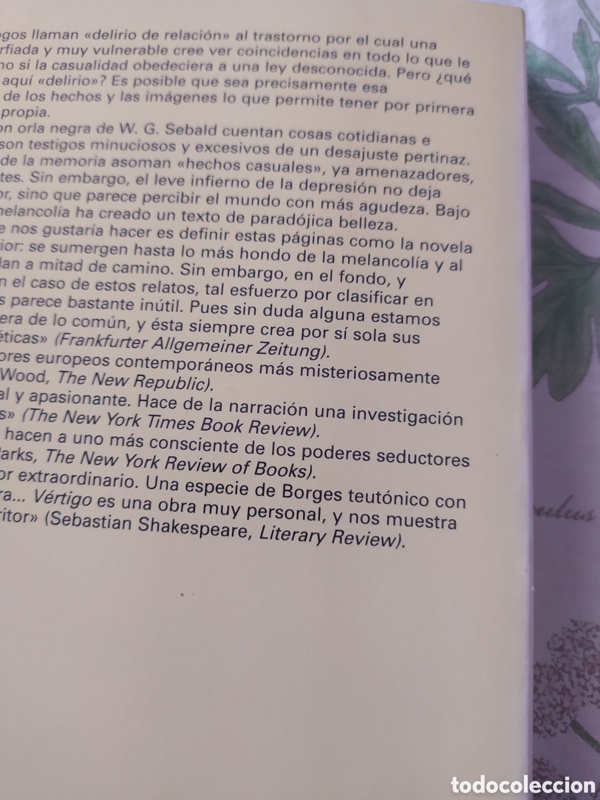 Libros de segunda mano: V&eacute;rtigo. W. G. Sebald. Ed. Anagrama. Nuevo. - Foto 2