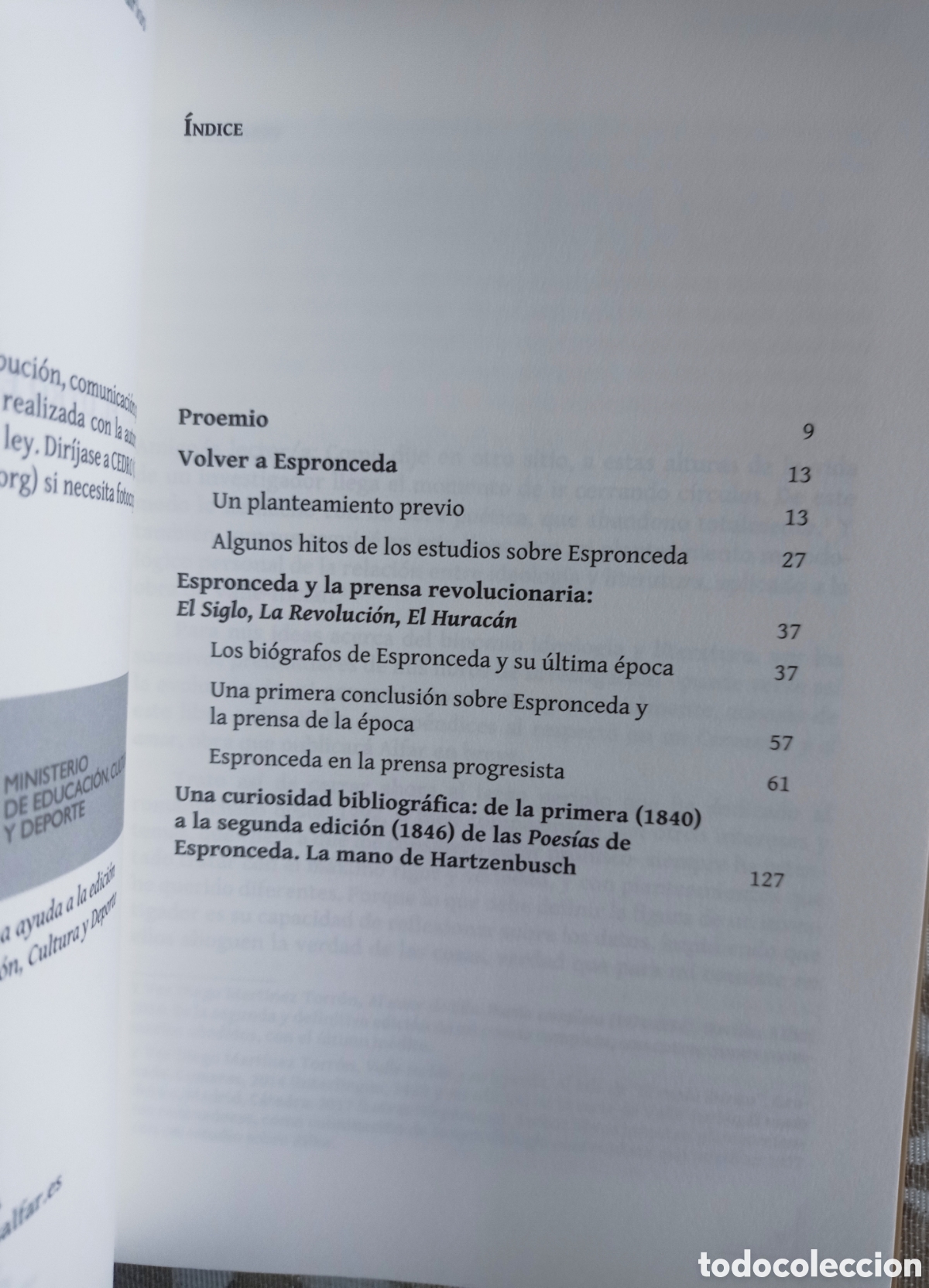 Libros de segunda mano: EL OTRO ESPRONCEDA. DIEGO MART&Iacute;NEZ TORR&Oacute;N - Foto 3