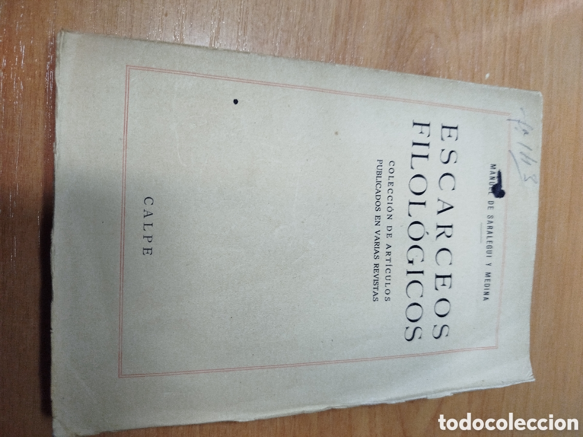 Libros de segunda mano: Escarceos filol&oacute;gicos. Manuel de saralegui y Medina - Foto 1