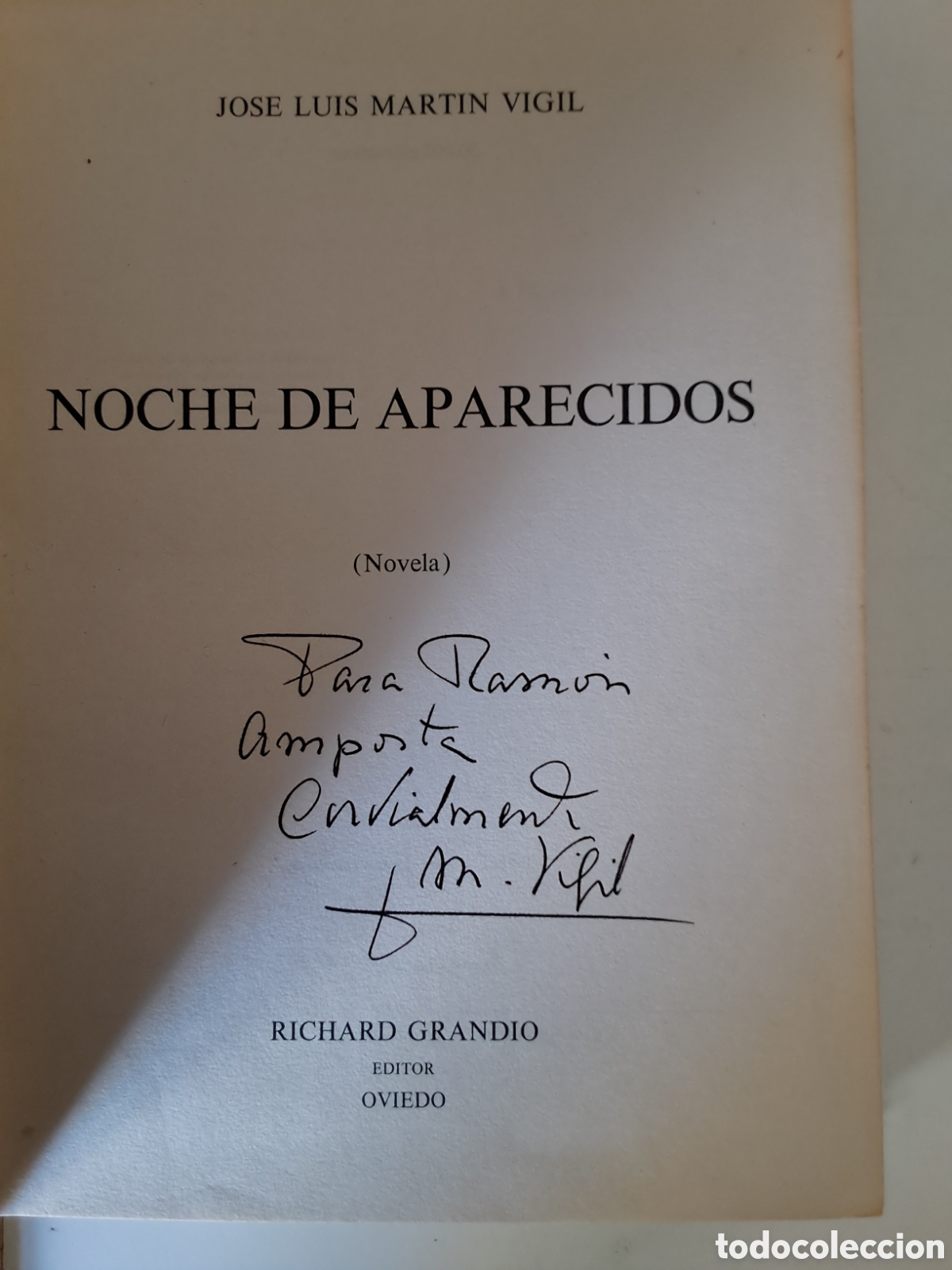 Libros de segunda mano: NOCHE DE APARECIDOS. Mart&iacute;n Vigil. - Foto 3