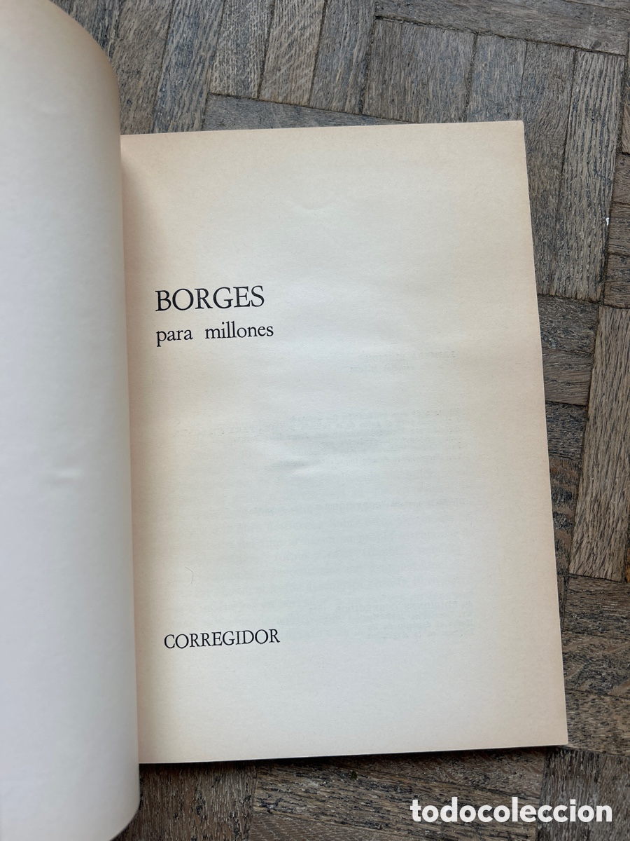 Libros de segunda mano: Borges para millones - Ediciones Corregidor (1978) - Foto 3