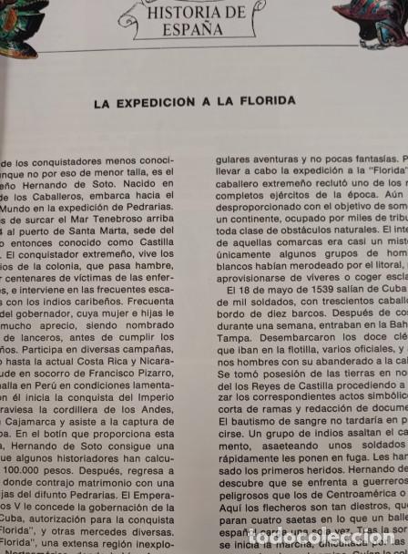 Libros de segunda mano: HISTORIA DE ESPA&Ntilde;A, FORMATO COMIC, EPEDICION A LA FLORIDA, GENIL, LIBRO - Foto 3