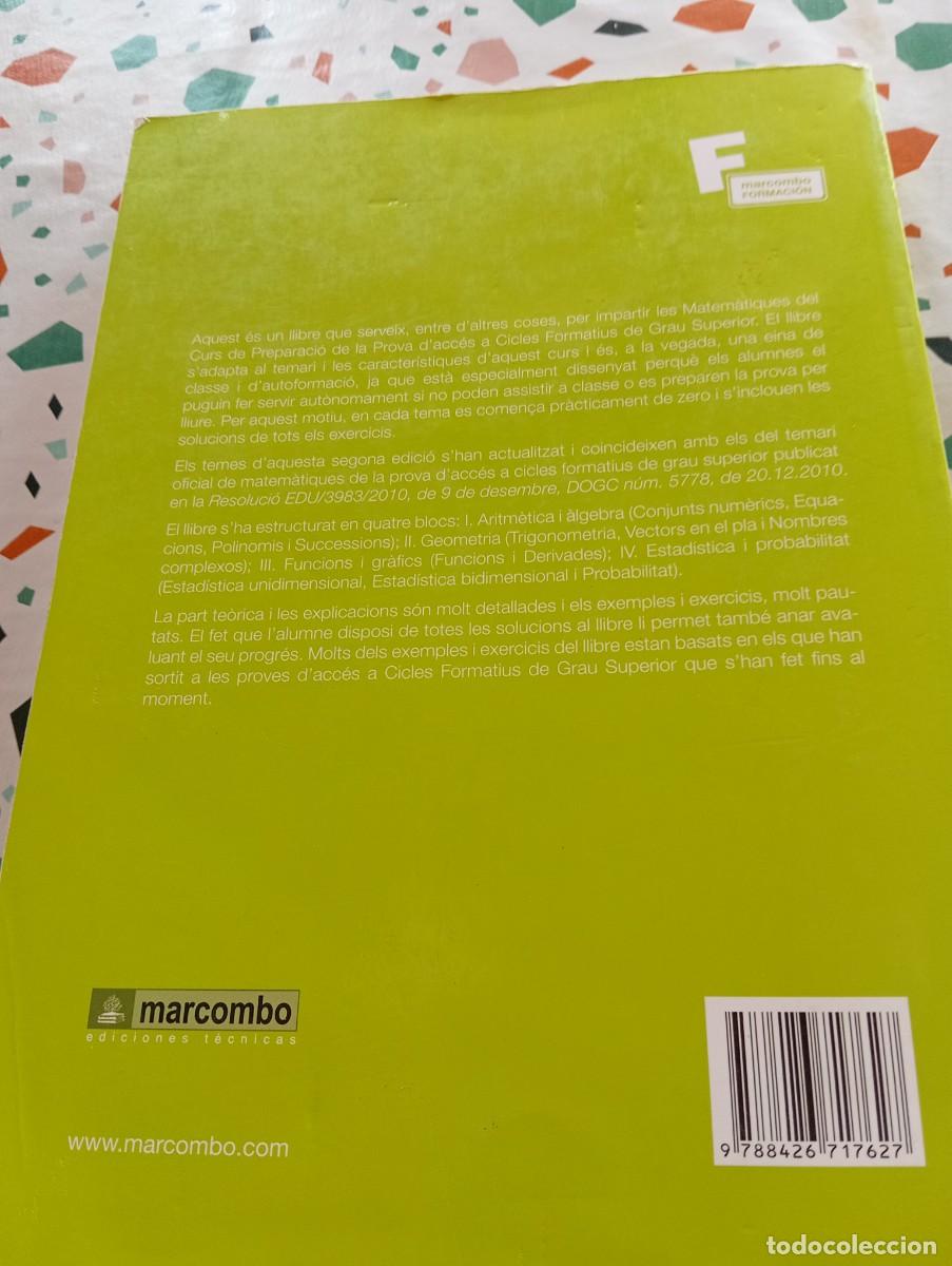 Libros de segunda mano: Libro matem&aacute;ticas. Prueba de acceso a ciclos formativos de grado superior - Foto 3