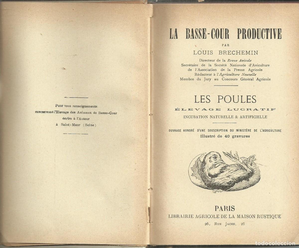 Libros de segunda mano: La basse - Cour productive. Paris, 1884 - Foto 1