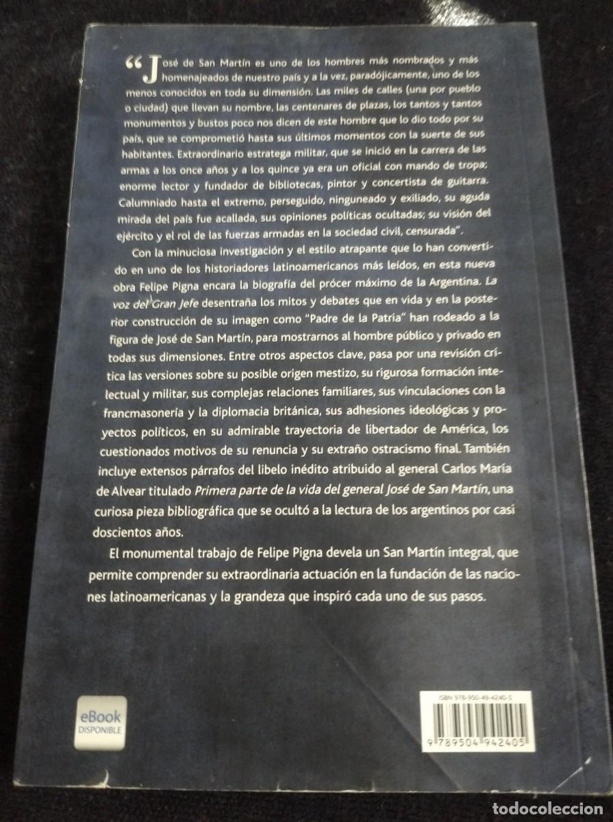Libros de segunda mano: La voz del gran jefe - Felipe pigna. - Foto 2