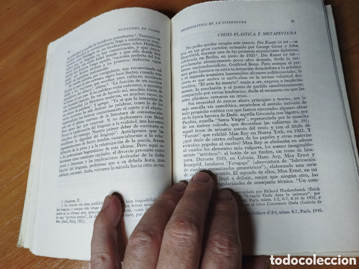 Libros de segunda mano: Problem&aacute;tica de la literatura. Guillermo de Torre. Panoramas. Losada - Foto 2