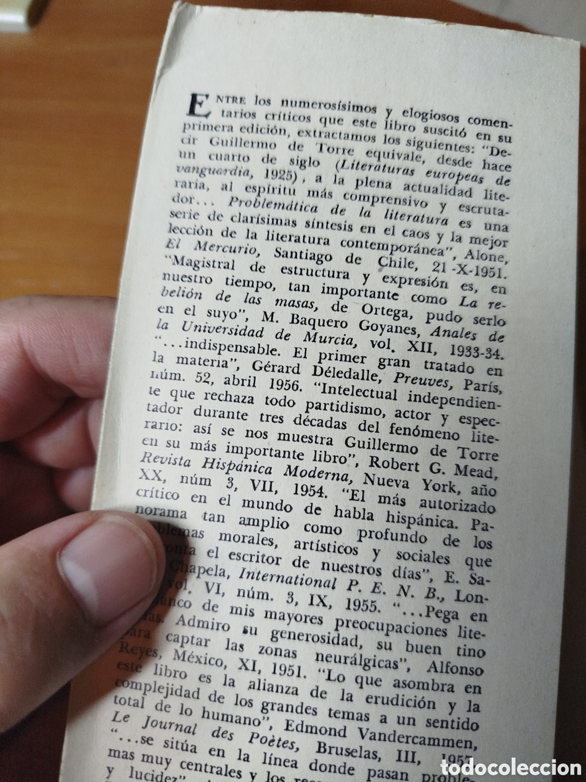 Libros de segunda mano: Problem&aacute;tica de la literatura. Guillermo de Torre. Panoramas. Losada - Foto 3