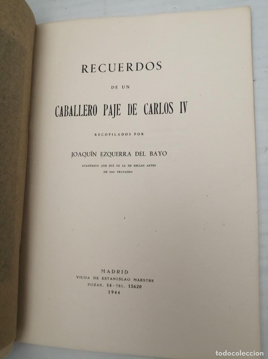 Libros de segunda mano: Recuerdos de un Caballero Paje de Carlos IV - Foto 3