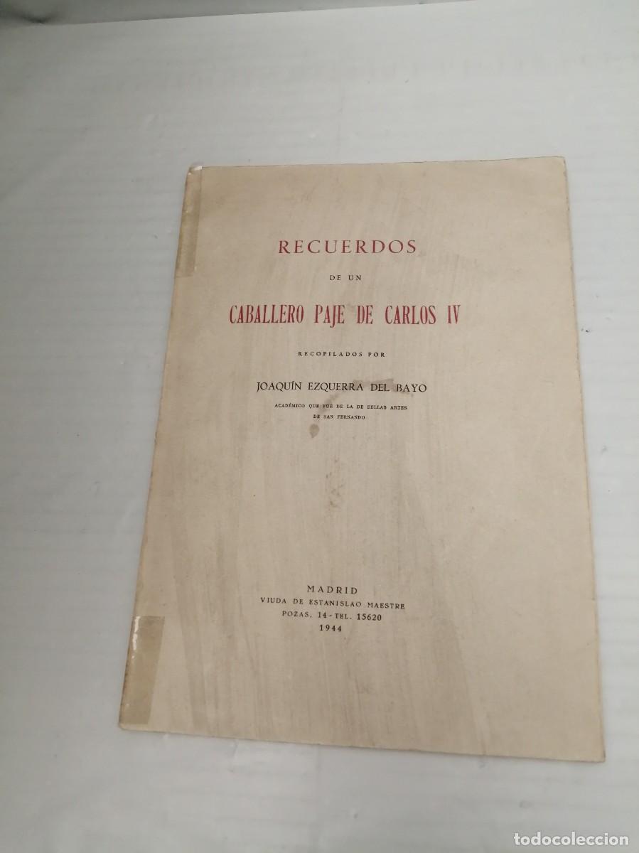 Libros de segunda mano: Recuerdos de un Caballero Paje de Carlos IV - Foto 1