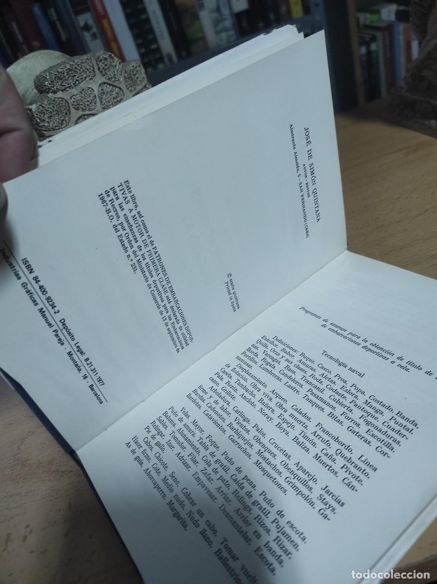 Libros de segunda mano: Patrones de embarcaciones deportivas.- Sim&oacute;n Quintana, Jos&eacute; de - Foto 5