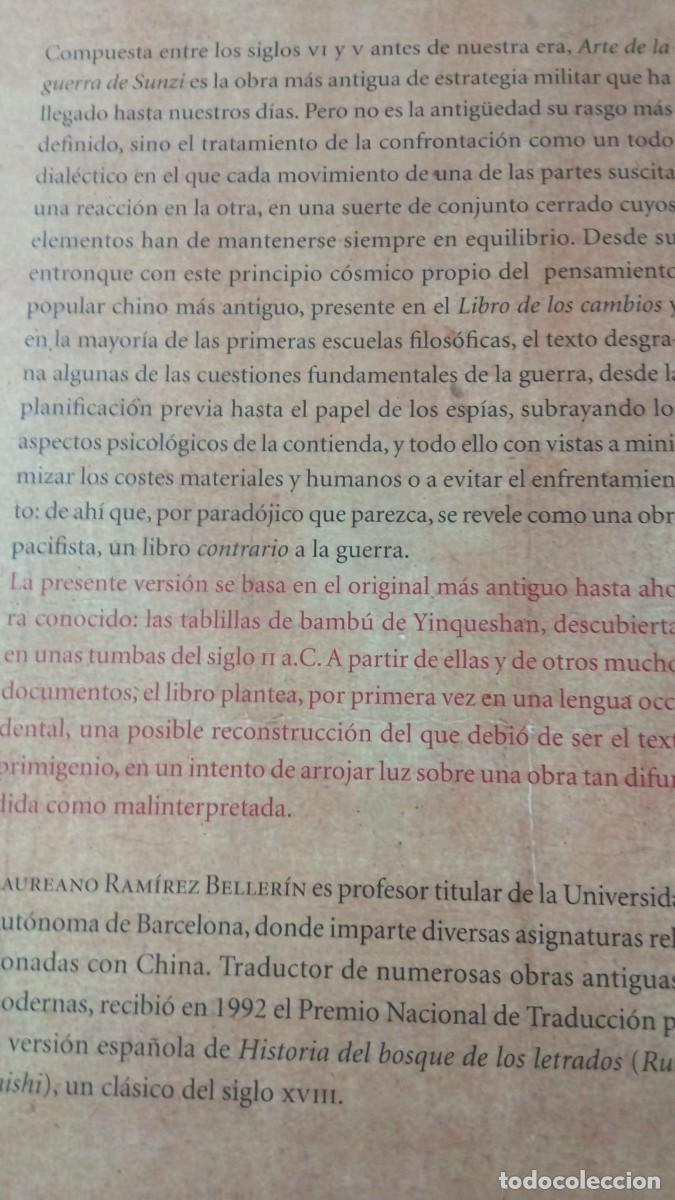 Libros de segunda mano: EL ARTE DE LA GUERRA DE SUNZI - Foto 2