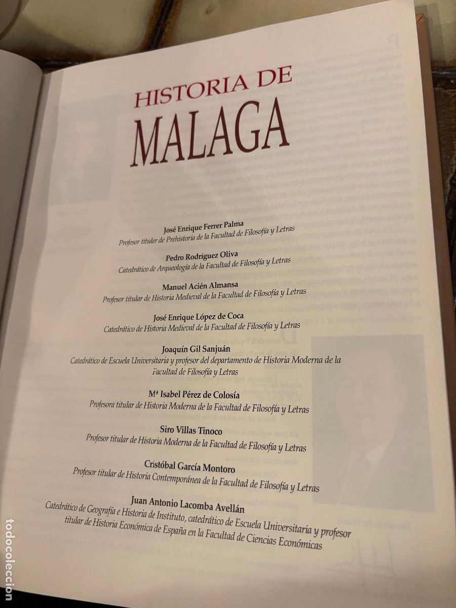 Libros de segunda mano: Historia de M&aacute;laga. Tomos I y II. Obra completa - Foto 2