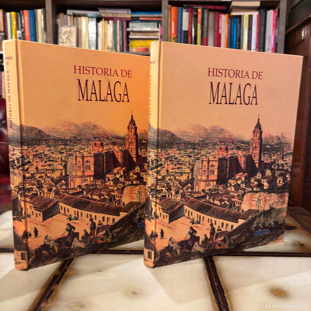 Libros de segunda mano: Historia de M&aacute;laga. Tomos I y II. Obra completa - Foto 1