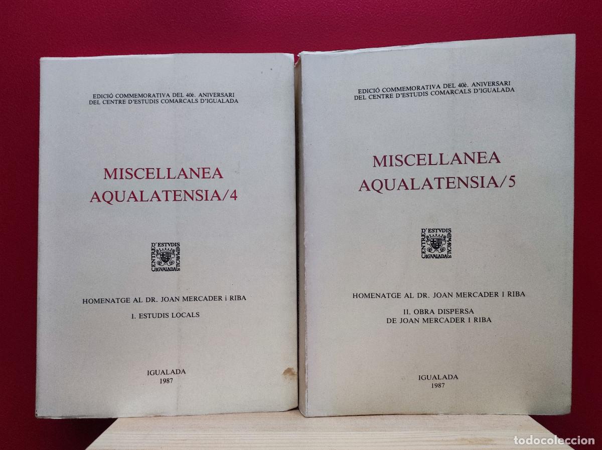 Libros de segunda mano: Miscellanea Aqualatensia 4 y 5 &ndash; Centre d&rsquo;Estudis Comarcals d&rsquo;Igualada - Foto 1