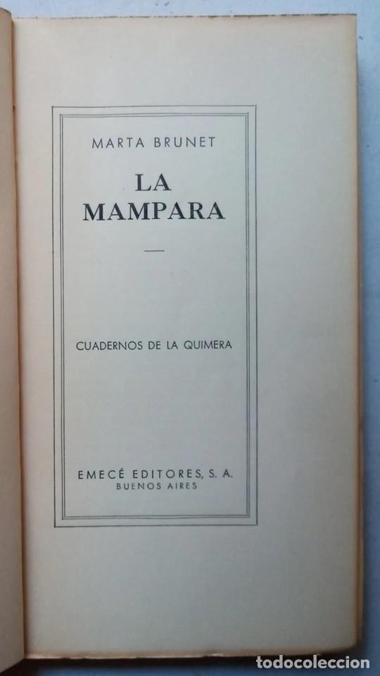 Libros de segunda mano: Brunet, Marta - La Mampara - Primera Edici&oacute;n 1946 Chile - Foto 2