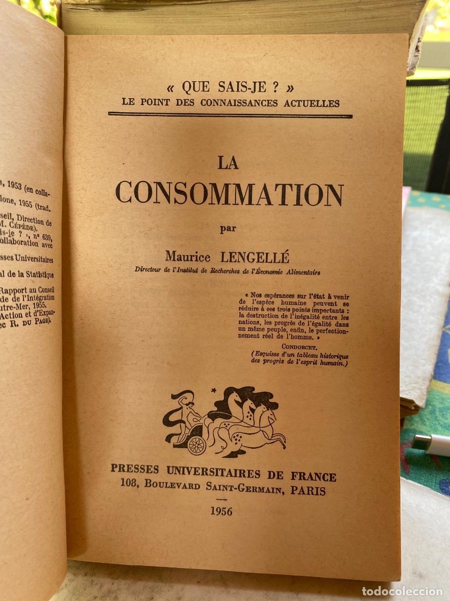 Libros de segunda mano: LA CONSOMMATION MAURICE LENGELLE 1956 - Foto 3