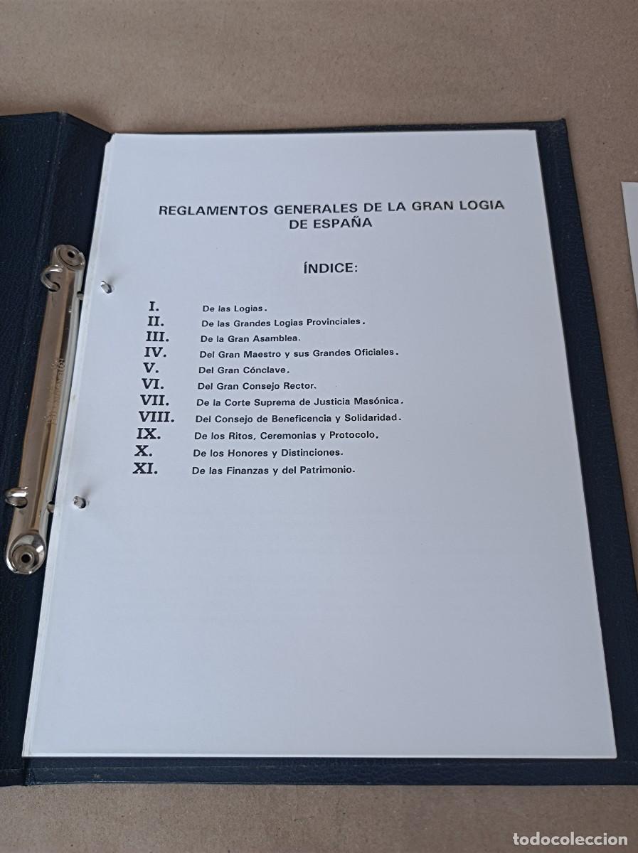 Libros de segunda mano: GRAN LOGIA DE ESPA&Ntilde;A CONSTITUCI&Oacute;N Y REGLAMENTOS GENERALES - Foto 14