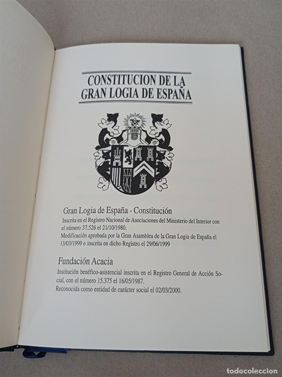Libros de segunda mano: GRAN LOGIA DE ESPA&Ntilde;A CONSTITUCI&Oacute;N Y REGLAMENTOS GENERALES - Foto 24