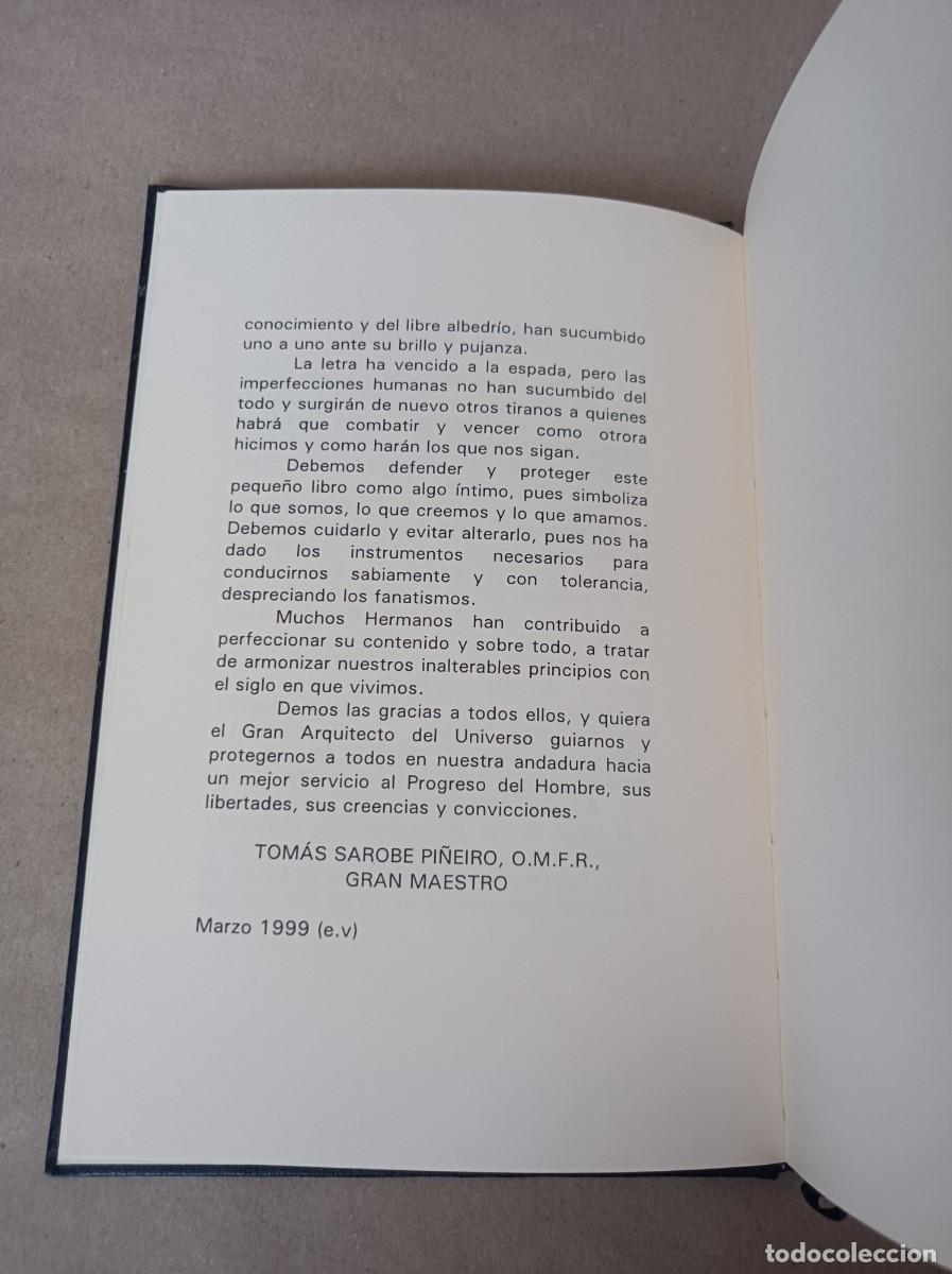 Libros de segunda mano: GRAN LOGIA DE ESPA&Ntilde;A CONSTITUCI&Oacute;N Y REGLAMENTOS GENERALES - Foto 27