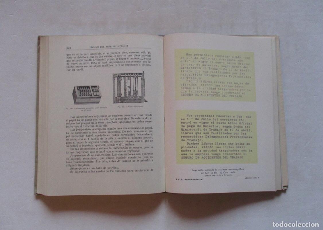 Libros de segunda mano: TECNICA DEL ARTE DE IMPRIMIR - Foto 7