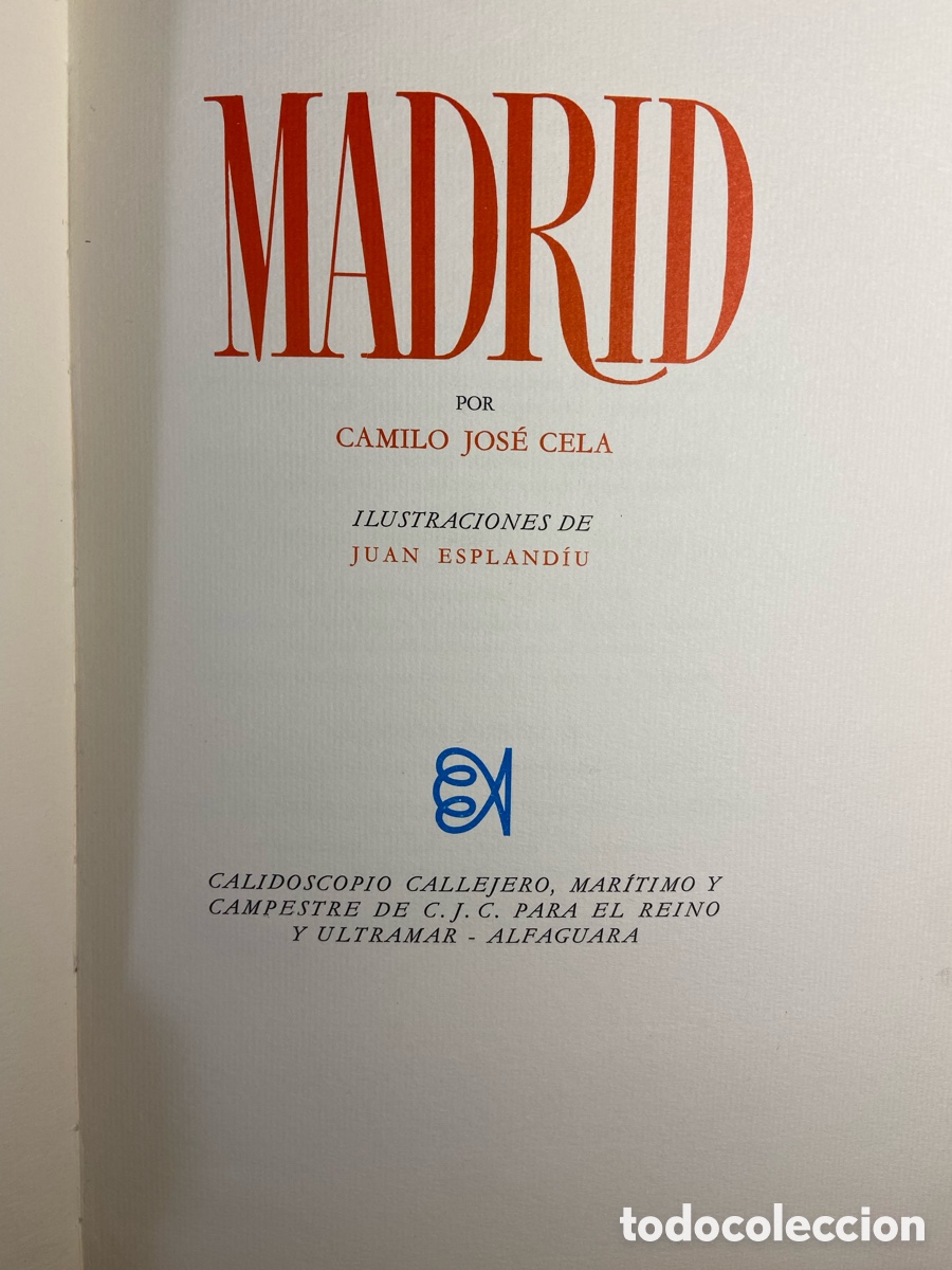 Libros de segunda mano: Madrid - Camilo Jose Cela - Foto 4