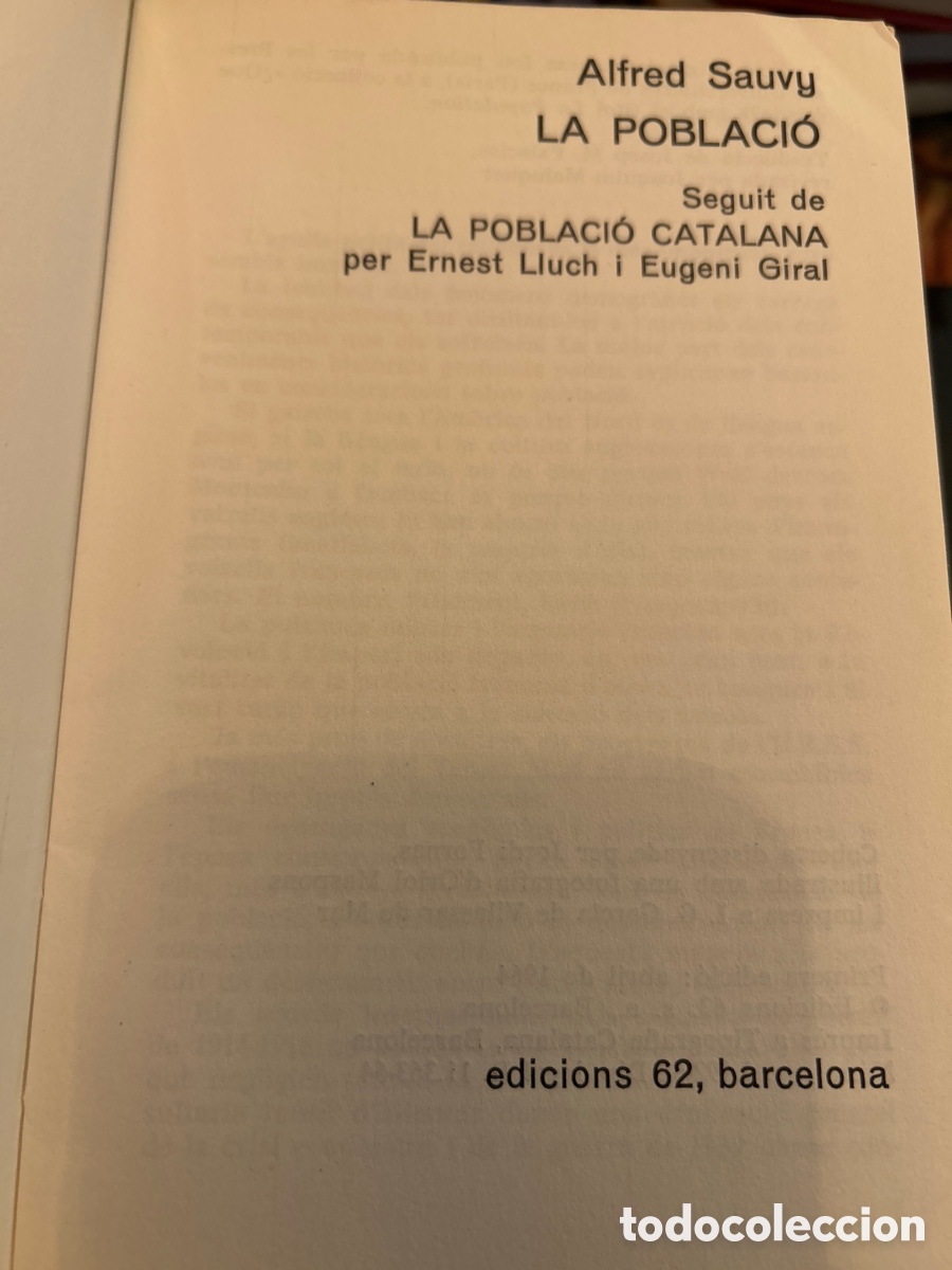 Libros de segunda mano: La poblaci&oacute; per Alfred Sauvy. Edic62. C4 - Foto 2