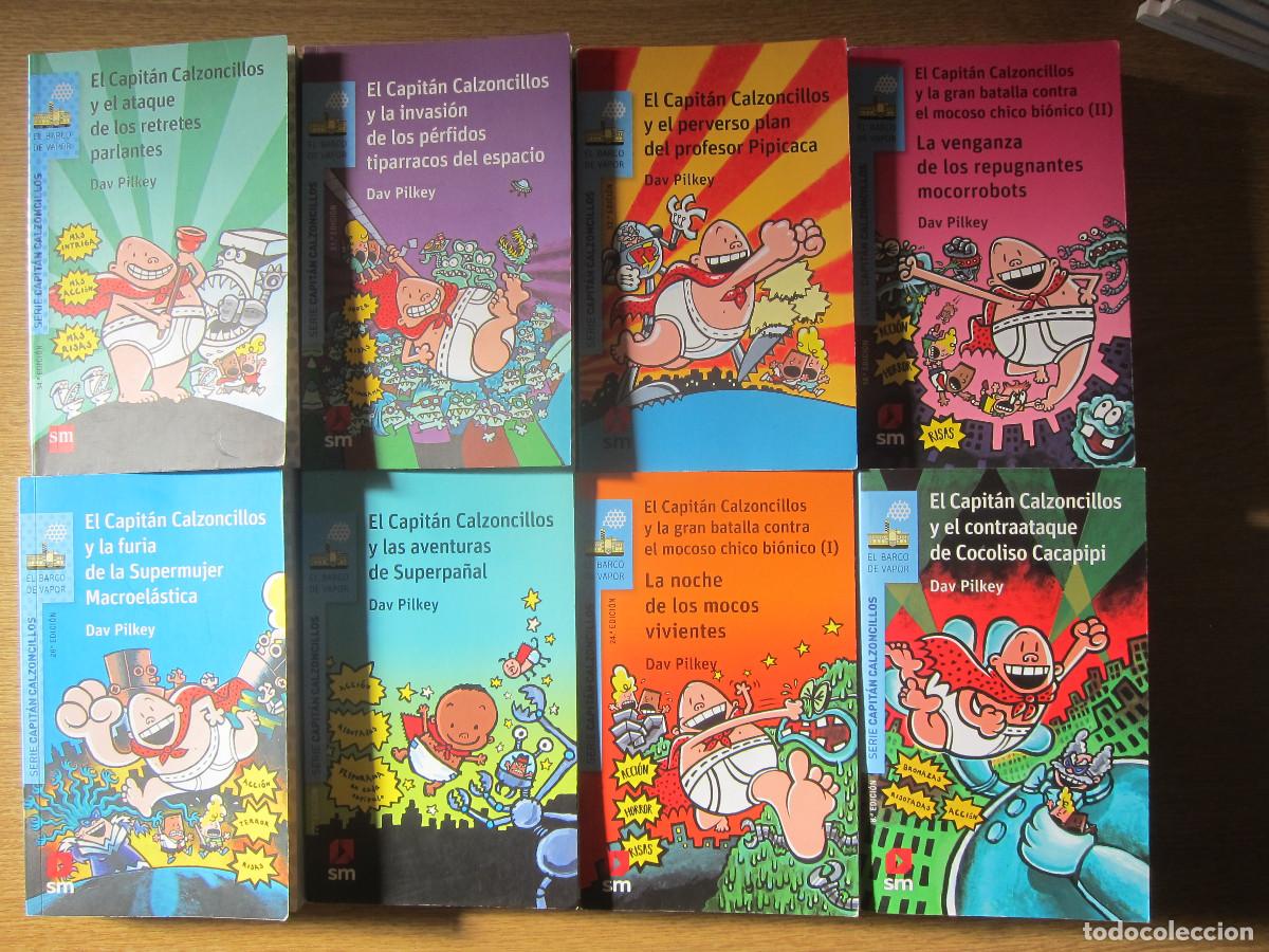 Libros de segunda mano: PACK CAPIT&Aacute;N CALZONCILLOS - DAV PILKEY (SM) 8 UD. INFANTIL - Foto 1