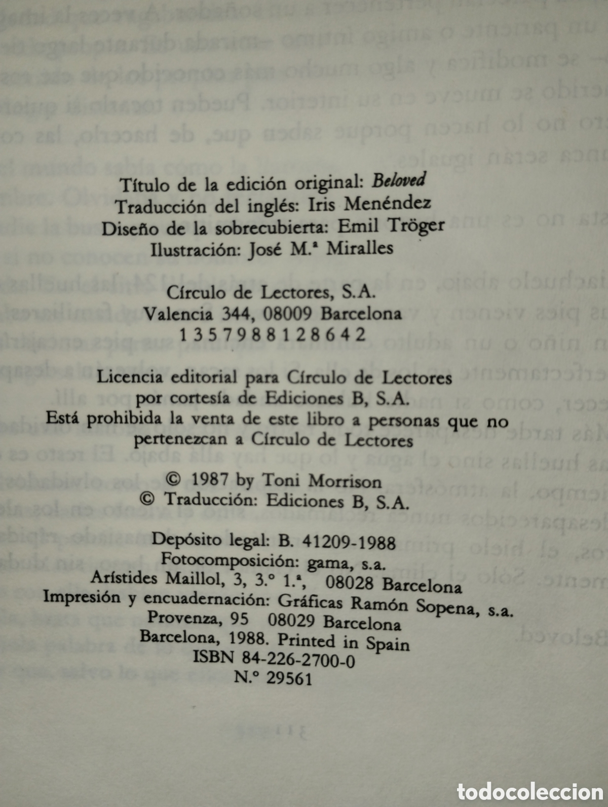 Libros de segunda mano: BELOVED, DE TONI MORRISON - Foto 10