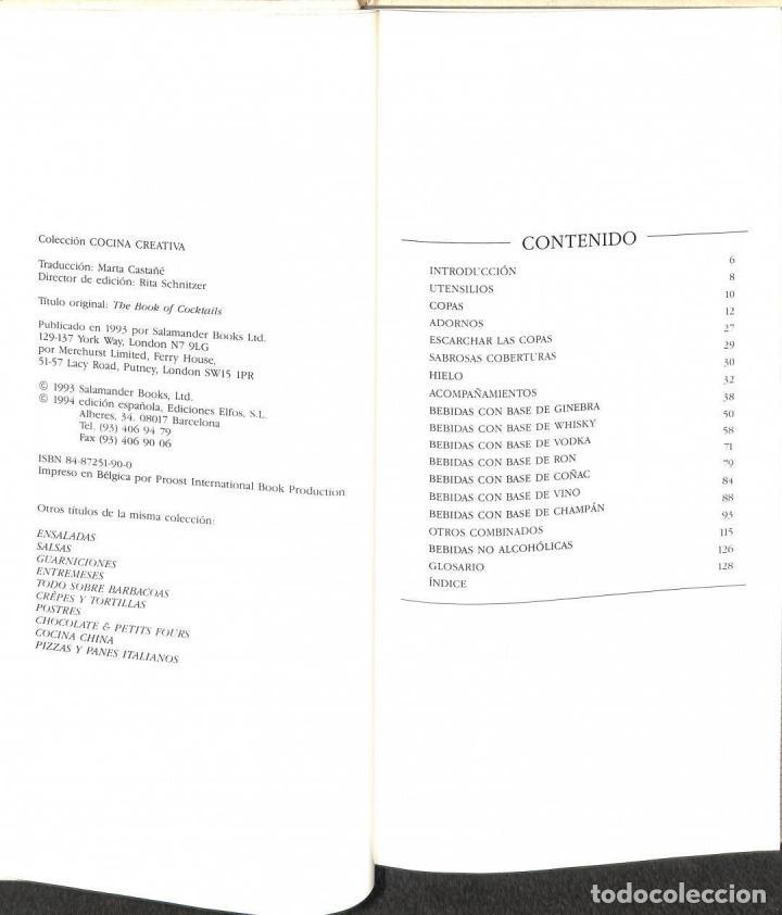 Libros de segunda mano: C&Oacute;CTELES - JENNY RIDGWELL - EDICIONES ELFOS - COCINA CREATIVA - 1994 - Foto 2