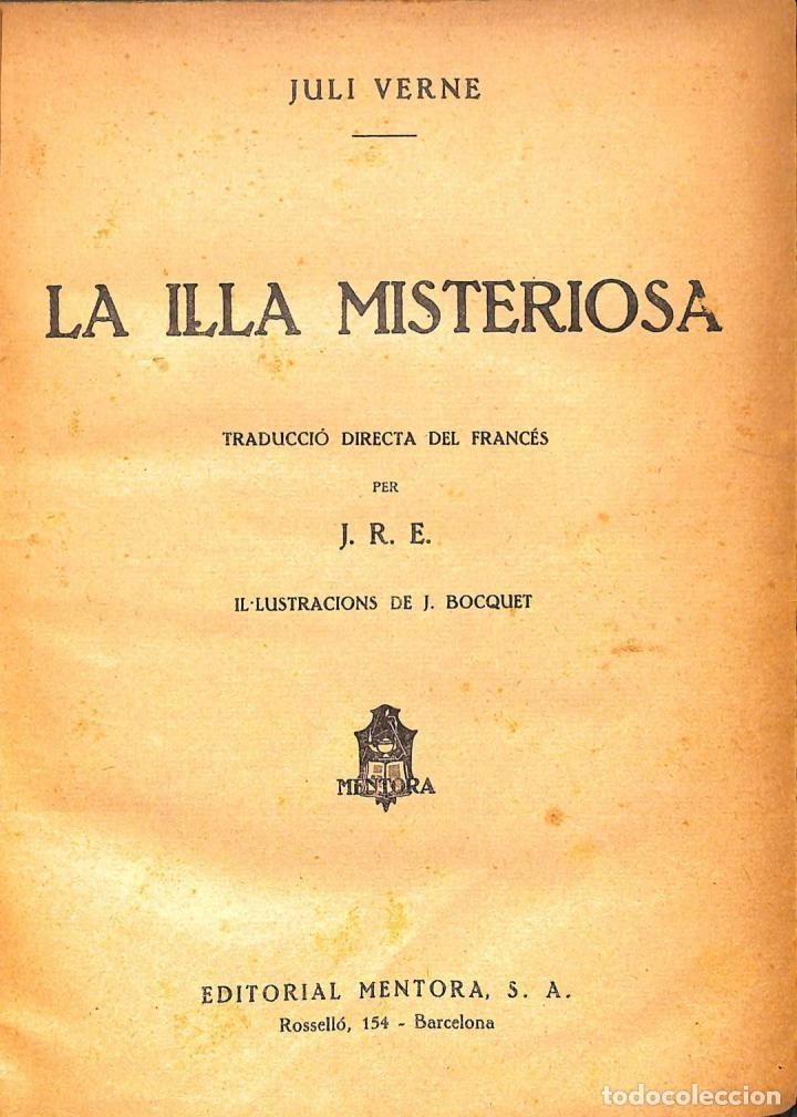 Libros de segunda mano: LA ILLA MISTERIOSA - JULI VERNE - MENTORA - Foto 2