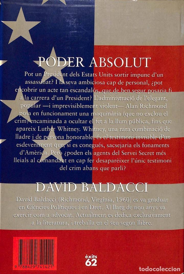 Libros de segunda mano: PODER ABSOLUT - DAVID BALDACCI - Edicions 62 - EXITS 1 - 1996 - Foto 2