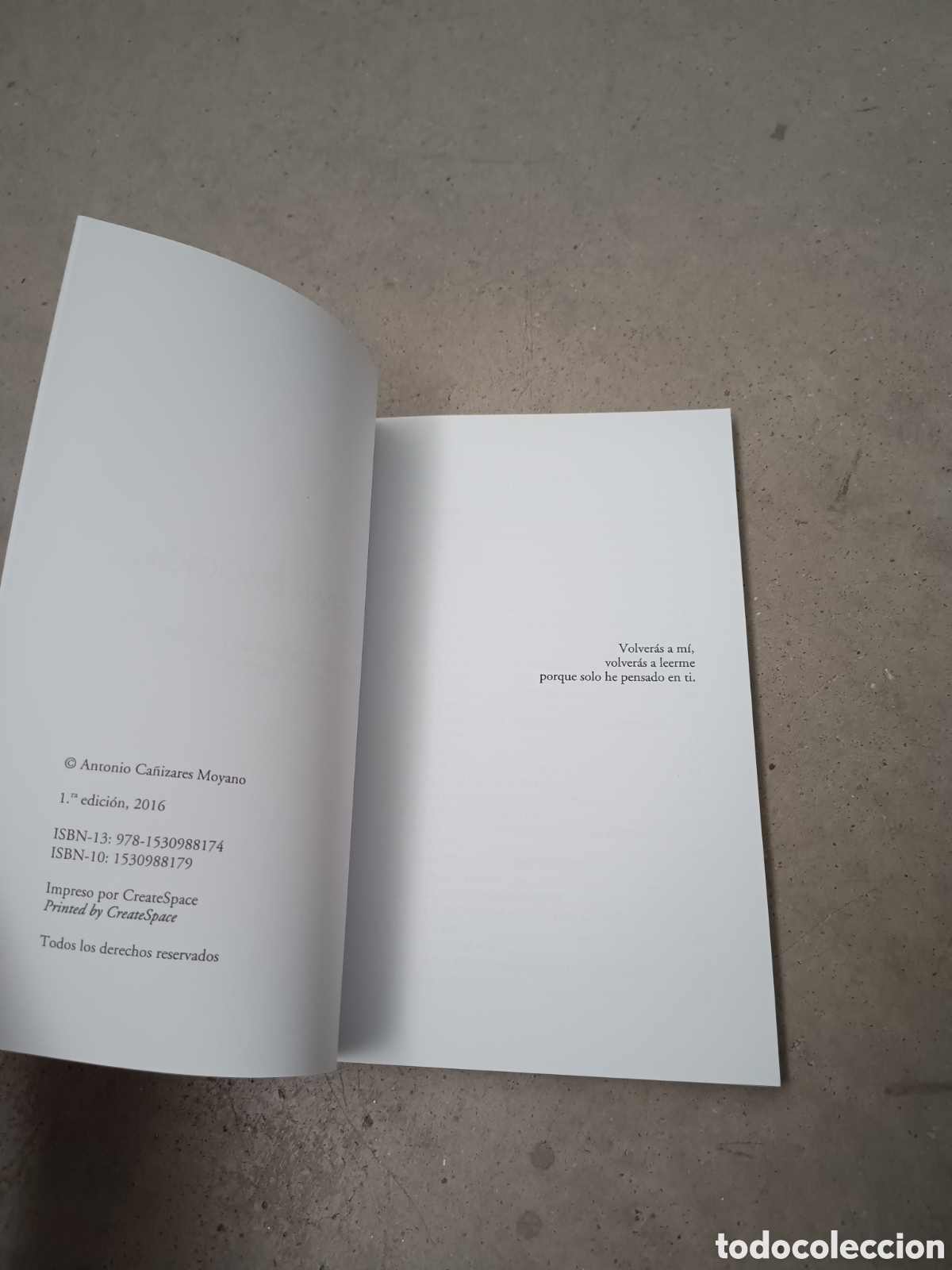 Libros de segunda mano: LA GRAN EMOCI&Oacute;N - ANTONIO CA&Ntilde;IZARES - Foto 5