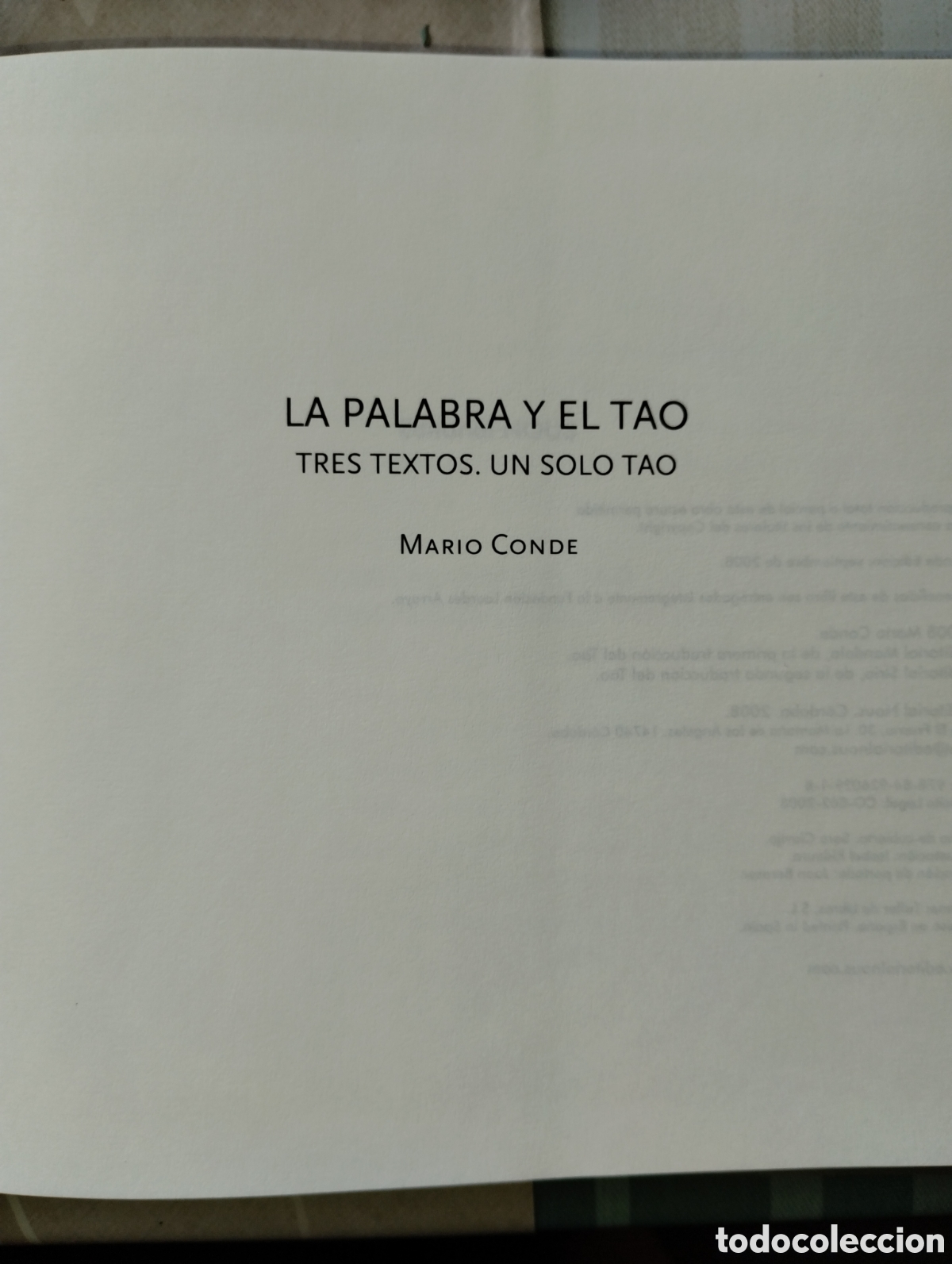 Libros de segunda mano: LA PALABRA Y EL TAO, MARIO CONDE - Foto 5