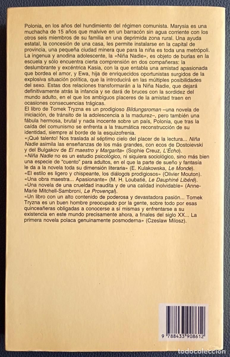 Libros de segunda mano: Tomek Tryzna . Niña nadie . Anagrama - Foto 2